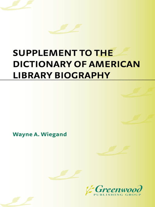 A Publication of the Library History Round Table